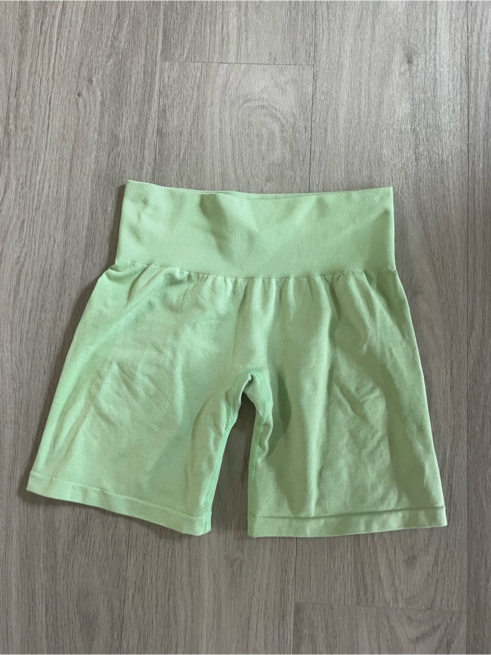 Women's High-Waist Light Green Lounge Shorts